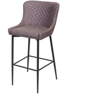 HHG - HHG-062 - Tessuto grigio - Metallo vintage - Bar Stool HHG - HHG-062 - Tessuto grigio - Metallo vintage - Bar Stool