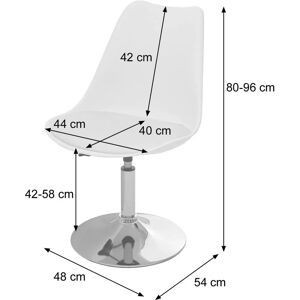 HHG - Malmö T501 - Polipiel blanca - Base cromada - Silla HHG - Malmö T501 - Polipiel blanca - Base cromada - Silla