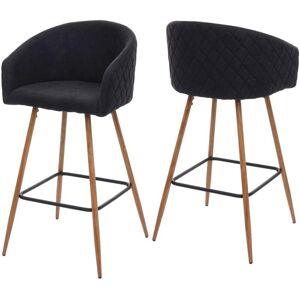 HHG - 201 - Grigio - Legno-metallo - Sgabelli da bar HHG - 201 - Grigio - Legno-metallo - Sgabelli da bar