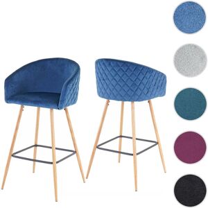 MENDLER - Tabourets de bar élégants bleus en métal et tissu - HWC-D72 MENDLER - Tabourets de bar élégants bleus en métal et tissu - HWC-D72