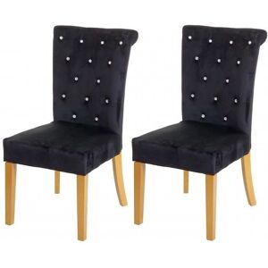 MENDLER Chaises de Salle à Manger en Velours Noir - Élégantes & Confortables MENDLER Chaises de Salle à Manger en Velours Noir - Élégantes & Confortables
