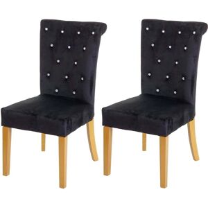 HHG - 513 - Velluto Nero - Gambe Dorate - Sedie da pranzo HHG - 513 - Velluto Nero - Gambe Dorate - Sedie da pranzo