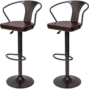 MENDLER - Tabouret de bar industriel vintage réglable - 130kg MENDLER - Tabouret de bar industriel vintage réglable - 130kg