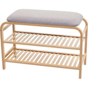 MCW F72 (70 cm) - Sitzbank - Modern, Grau, Bambus MCW F72 (70 cm) - Sitzbank - Modern, Grau, Bambus