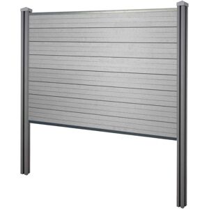 HHG Sarthe - grigio - 195 cm - schermata privacy WPC HHG Sarthe - grigio - 195 cm - schermata privacy WPC