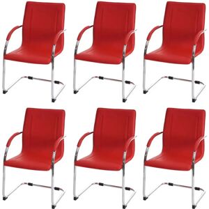 MCW Perm Esszimmerstühle - 6er Set Rot MCW Perm Esszimmerstühle - 6er Set Rot