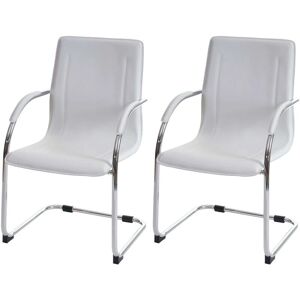 HHG - Samara - Blanco - Acero - Conjunto de sillas de comedor HHG - Samara - Blanco - Acero - Conjunto de sillas de comedor