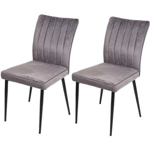HHG - 319 - Terciopelo - Gris - Silla de comedor HHG - 319 - Terciopelo - Gris - Silla de comedor