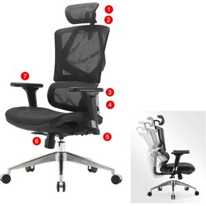 Chaise de Bureau Ergonomique Sihoo - Support Lombaire Ajustable, Mesh, Accoudoirs 3D - Publicité Chaise de Bureau Ergonomique Sihoo - Support Lombaire Ajustable, Mesh, Accoudoirs 3D - Publicité