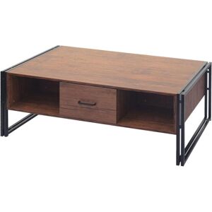 HHG 236b - 45x110x60 cm - Metall - Wildes Eichenholz - Couchtisch HHG 236b - 45x110x60 cm - Metall - Wildes Eichenholz - Couchtisch
