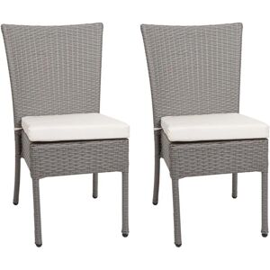 HHG - HHG 949 - Grau - Poly Rattan - Stuhl HHG - HHG 949 - Grau - Poly Rattan - Stuhl