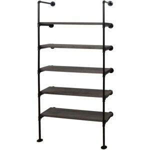 HHG - 451 - Grau-Braun - 165x80x28 cm - Regal HHG - 451 - Grau-Braun - 165x80x28 cm - Regal