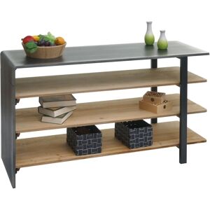 MCW L75 Regal - Naturholz & Metall, 4 Ablagen, Industrielles Design MCW L75 Regal - Naturholz & Metall, 4 Ablagen, Industrielles Design