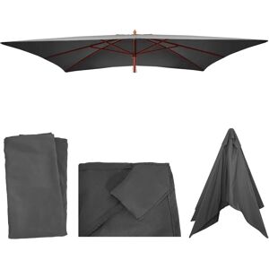 HHG - Florida 2x3m - Anthrazit - Sonnenschirmabdeckung HHG - Florida 2x3m - Anthrazit - Sonnenschirmabdeckung