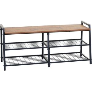HHG - Zapatero 132 - 40x107x38 cm - Roble salvaje - Banco zapatero HHG - Zapatero 132 - 40x107x38 cm - Roble salvaje - Banco zapatero