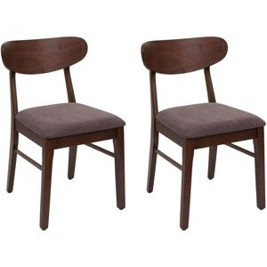 HHG - 698 - Marrón - Tapizado de tela - Silla de comedor HHG - 698 - Marrón - Tapizado de tela - Silla de comedor
