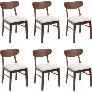 MCW M59 Esszimmerstühle - 6er Set - Dunkel Holz, Creme MCW M59 Esszimmerstühle - 6er Set - Dunkel Holz, Creme
