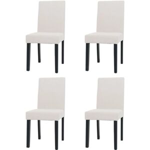 HHG - Littau - Crema - Patas de madera oscuras - Sillas de comedor HHG - Littau - Crema - Patas de madera oscuras - Sillas de comedor