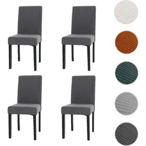 Mendler Modèle Littau - Ensemble de 4 Chaises de Salle à Manger à Haut Dossier en Tissu Texturé - Chaises de salle à manger Mendler Modèle Littau - Ensemble de 4 Chaises de Salle à Manger à Haut Dossier en Tissu Texturé - Chaises de salle à manger