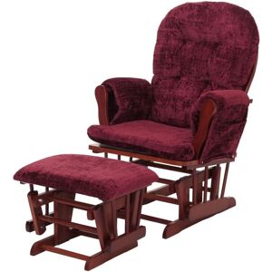 Sillón relax HHG 009 burdeos con tela chenilla - Muebles de relajación Sillón relax HHG 009 burdeos con tela chenilla - Muebles de relajación