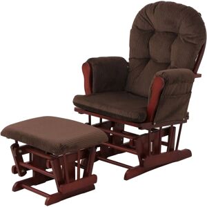HHG - HHG 021 - Marrón - Marco de madera - Sillón reclinable HHG - HHG 021 - Marrón - Marco de madera - Sillón reclinable