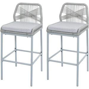 HHG - 988 - Cordón gris claro - Taburete de bar HHG - 988 - Cordón gris claro - Taburete de bar
