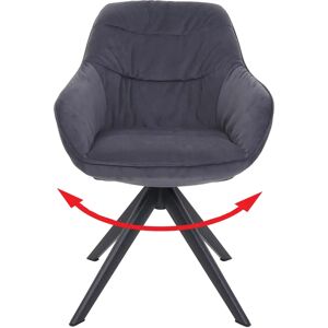 Fauteuil Mendler HWC-K28 - Pivotant, Tissu, Gris Fauteuil Mendler HWC-K28 - Pivotant, Tissu, Gris