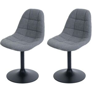 HHG - 842 - Tela bouclé gris - Estructura de acero - Silla de comedor HHG - 842 - Tela bouclé gris - Estructura de acero - Silla de comedor