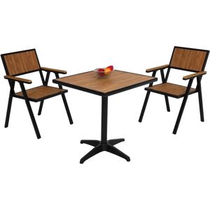 MCW - MCW-J95 - Schwarz - Teak - Gartenmöbelset MCW - MCW-J95 - Schwarz - Teak - Gartenmöbelset