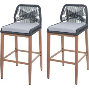 HHG - 982 - Asiento de cuerda - Antracita - Taburete de bar HHG - 982 - Asiento de cuerda - Antracita - Taburete de bar