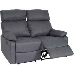 HHG - HHG 136 - Tela gris oscura - Sillón de cine de dos plazas HHG - HHG 136 - Tela gris oscura - Sillón de cine de dos plazas