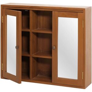 HHG-752 - Teca Grado B - 70x80x20cm - Armario con espejo HHG-752 - Teca Grado B - 70x80x20cm - Armario con espejo