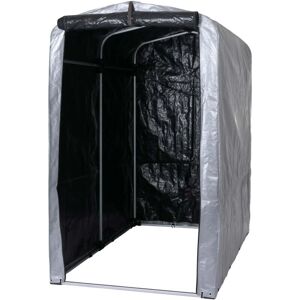 HHG Garaje para Bicicletas 448 - Tienda de Aluminio, Protección UV, 201x121x201cm - Plata HHG Garaje para Bicicletas 448 - Tienda de Aluminio, Protección UV, 201x121x201cm - Plata