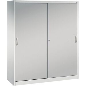 C+P ACURADO Schiebetürschrank - 8 Regale, Hellgrau / Weißaluminium C+P ACURADO Schiebetürschrank - 8 Regale, Hellgrau / Weißaluminium