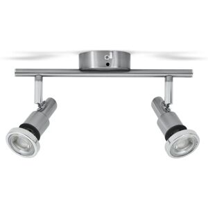 B.K.LICHT Verstelbare led plafondlamp IP44 2 GU10 5W 400Lm B.K.LICHT Verstelbare led plafondlamp IP44 2 GU10 5W 400Lm