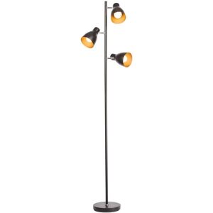 B.K.Licht 1199 Lampe sur pied vintage industrielle - 3 lumières métal noir or - Publicité B.K.Licht 1199 Lampe sur pied vintage industrielle - 3 lumières métal noir or - Publicité