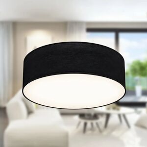 B.k.licht Black Textile Ceiling Lamp - Interior Light with E27 Socket B.k.licht Black Textile Ceiling Lamp - Interior Light with E27 Socket