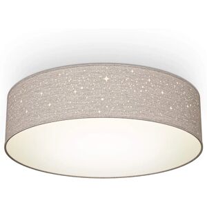 B.k.licht - Ceiling Lamp - Textile Shade - 38cm - Gray Topo - Bedroom Lighting B.k.licht - Ceiling Lamp - Textile Shade - 38cm - Gray Topo - Bedroom Lighting