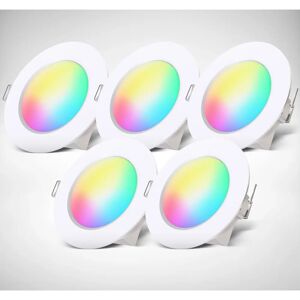 B.k.licht - Set om 5 RGBW inbyggnadslampor för badrum B.k.licht - Set om 5 RGBW inbyggnadslampor för badrum