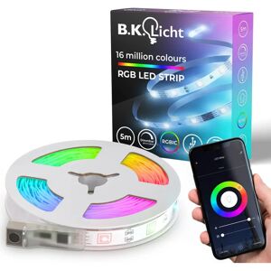 B.K.LICHT - RGBIC WiFi LED Streifen 5m USB App Steuerung Musik Sensor B.K.LICHT - RGBIC WiFi LED Streifen 5m USB App Steuerung Musik Sensor