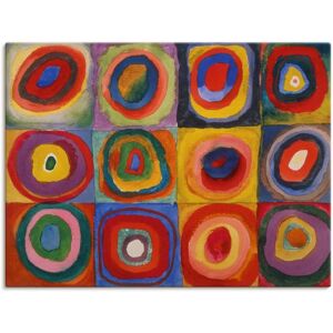 ARTLAND Buntes Wandbild Quadrate und konzentrische Ringe - 120x90cm ARTLAND Buntes Wandbild Quadrate und konzentrische Ringe - 120x90cm