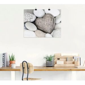 ARTland - Steinherz - 40x30 cm - Grau - Wandbild ARTland - Steinherz - 40x30 cm - Grau - Wandbild