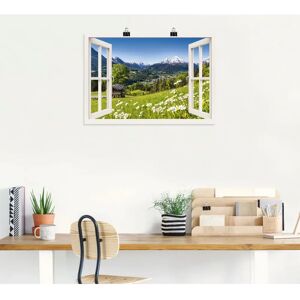 ARTLAND Weiß Bayerischen Alpen Wandbild - Leinwand, Aluminium, Poster ARTLAND Weiß Bayerischen Alpen Wandbild - Leinwand, Aluminium, Poster