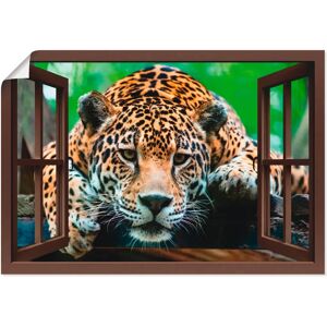 ARTLAND - Fensterblick - Südamerikanischer Jaguar - Braun - Wall Art ARTLAND - Fensterblick - Südamerikanischer Jaguar - Braun - Wall Art