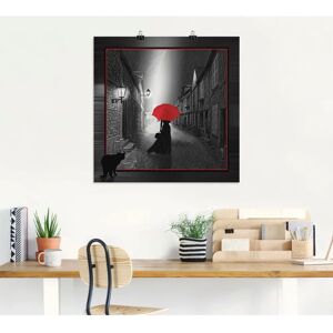 ARTLAND - Die Frau mit dem roten Schirm 2 - 40x40 cm - Leinwandbild - Wall art ARTLAND - Die Frau mit dem roten Schirm 2 - 40x40 cm - Leinwandbild - Wall art