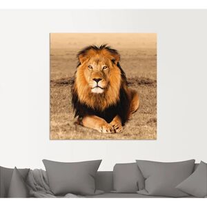 ARTLAND - Löwe - 30x30 cm - Braun - Wall Art ARTLAND - Löwe - 30x30 cm - Braun - Wall Art