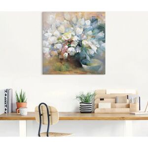ARTLAND Braunes Leinwandbild - 100x100cm - Blumen, Modern ARTLAND Braunes Leinwandbild - 100x100cm - Blumen, Modern