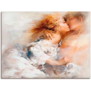 ARTLAND Leidenschaftliches Wandbild - Modern, Paar, Beige, 80x60cm ARTLAND Leidenschaftliches Wandbild - Modern, Paar, Beige, 80x60cm