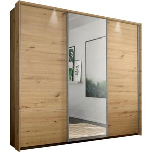 Rauch Toma Kleiderschrank - Eiche Artisan mit LED-Beleuchtung & Schiebetüren Rauch Toma Kleiderschrank - Eiche Artisan mit LED-Beleuchtung & Schiebetüren