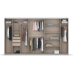 Rauch Oteli Kleiderschrank - Schiebetüren, Spiegeltür, 3 Schubladen Rauch Oteli Kleiderschrank - Schiebetüren, Spiegeltür, 3 Schubladen